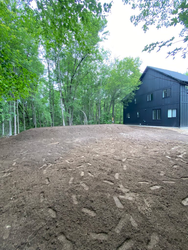 Septic field completed and graded