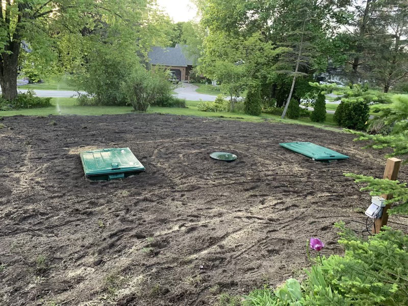 septic tank installation completed