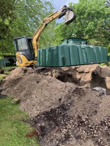 septic tank ecoflow backhoe installation
